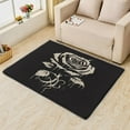 thumbnail image 2 of Floral Area Rug 6x8, Black Rugs for Bedroom Living Room, Gothic Carpet, Machine Washable Rug, Non Slip Soft Low Pile Rugs Large Area Rug Home Decor T6&-321, 2 of 7