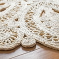 thumbnail image 3 of SAFAVIEH Natural Fiber Stamen Solid Area Rug, Ivory, 6' x 6' Round, 3 of 7