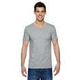 thumbnail image 2 of Fruit of the Loom Mens Sofspun V-Neck T-Shirt SFVR, XL, Athletic Heather, 2 of 2