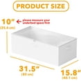 thumbnail image 6 of SpaceAid 2 Pack 10" High Under Bed Storage Containers, Fabric, White, 6 of 7