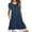 A0810-Navy, variant on QUINDOS Summer Dresses for Women Sundress Beach Sleeveless Crew Neck Sun Dresses Solid Color Patchwork Lace Mini Above Knee Dresses for Women