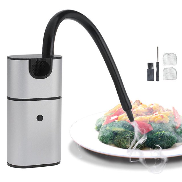 2024Máquina de fumar portátil Barbacoa Ahumador de alimentos fríos Infusor de humo Quesos Salmón Salchicha Carne Cóctel Ahumador