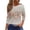 618#Beige, variant on Women Soft Crew Neck 3/4 Sleeve Pullover Tunics Loose Cute Basic Tees 2026 Summer Business Casual Work Blouses Gray 3XL