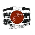 thumbnail image 1 of Aircraft Paper Abandonment Trajectory Bracelet Love Accessory Twisted Leather Knitting Rope Wristband Gift, 1 of 2