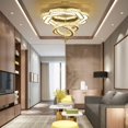 thumbnail image 5 of 23.6"in Modern Large Crystal Chandelier Round Ring Dimmable Living Room Lamps, 5 of 21