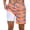 AB346 Orange, variant on Mens Swim Shorts Shark Print Drawstring Elastic Waist Straight Leg Swim Trunks Soft Comfort Fit Men Summer Pool Surfing Shorts Orange Size M