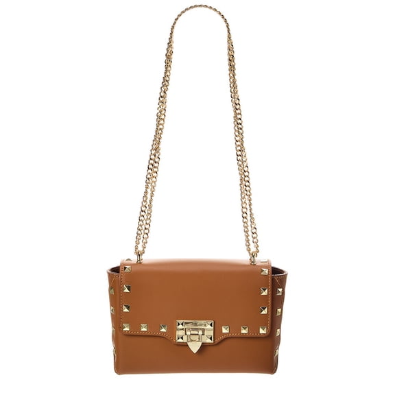 Isabella Rossetti Juliette Studded Leather Shoulder Bag, Tan