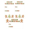 Distinctivs Red and Green Gingerbread Cookie Gift Tags Stickers, 75 Labels