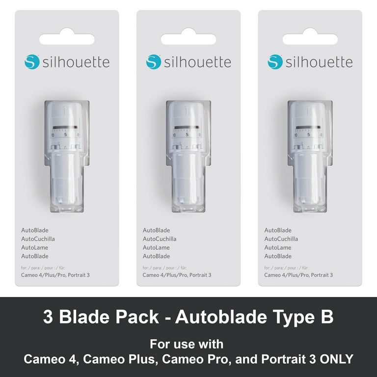 Silhouette Autoblade 3 Pack Replacement Blades for Cameo 3 and Portrai –  craftercuts