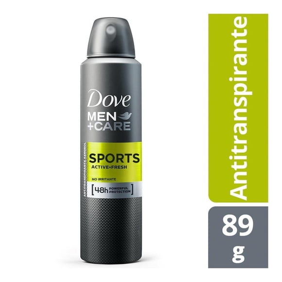 Antitranspirante Dove Men+Care sports active + fresh en aerosol para caballero 89 g