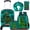 5PCS boys dinosaur green luggage set, variant on 5PCS Kids Luggage Set, Airline-Approved Carry-On with 360°Spinner Wheels, Cute Travel Suitcase for Boys & Toddlers - Dynamic Dual-Truck Blue