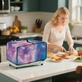 thumbnail image 4 of Renewold Toaster Oven Cover Dustproof Kitchen Appliance Cover for Convection Oven Air Fryer, with Accessory Pockets Rectangular Protective Case, 18.5 x 14.5 x 9 Inches, Marble Pink Violet Blue, 4 of 7