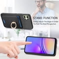 thumbnail image 6 of PU Leather Case for Samsung Galaxy A05, Detachable Magnetic Card Holder Slim Protective Support Car Magnetic Mount Secure-Grip Ring Stand Compatible with Samsung Galaxy A05 - Black, 6 of 8
