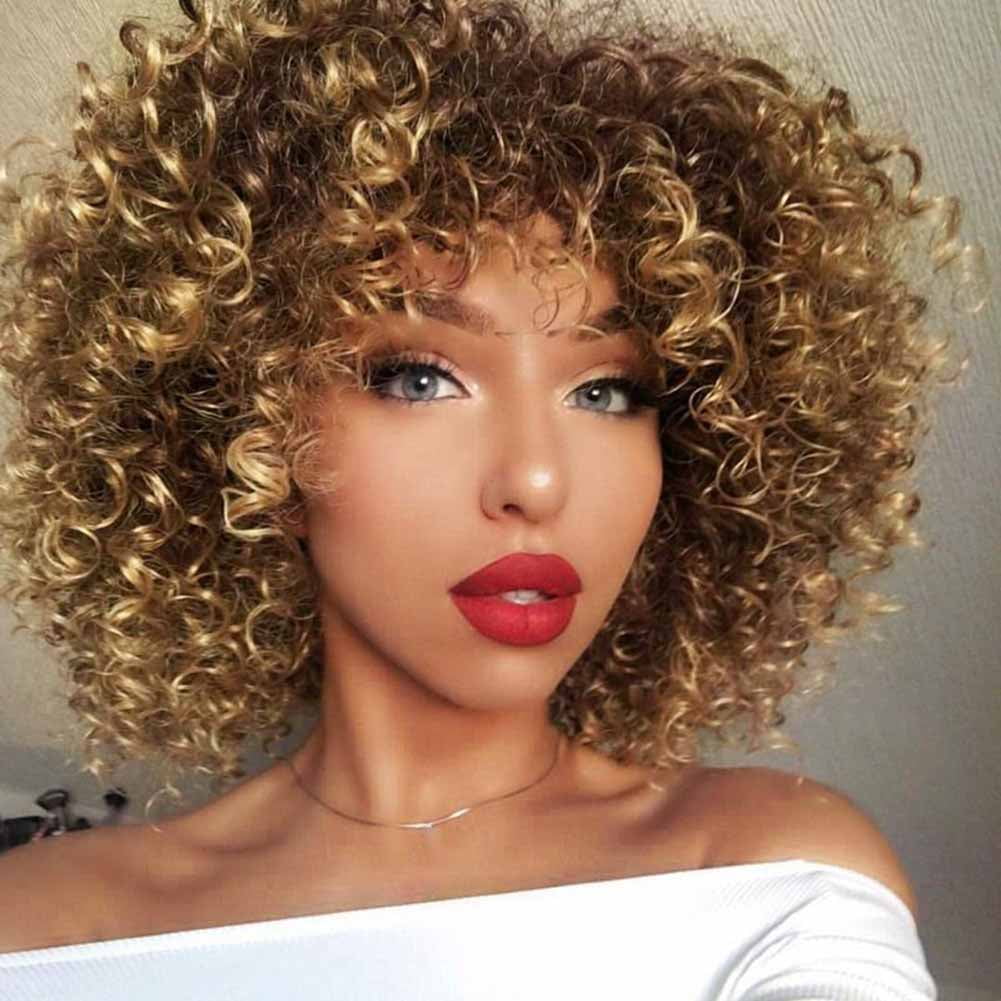 Curly Afro Wig Synthetic Heat Resistant Curly Hair Wig for Women | Walmart Canada Curly Afro Wig Synthetic Heat Resistant Curly Hair Wig for Women | Walmart Canada