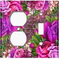 thumbnail image 4 of Metal Light Switch Plate Cover Elegant Purple Floral Nature Scripture Damask FLW087, 4 of 14