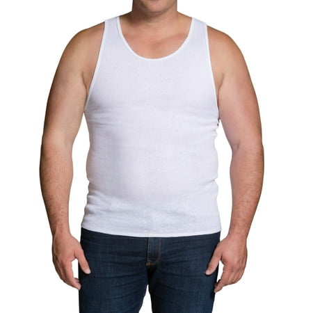 Big Men's Dual Defense White A-Shirts, 5 Pack,