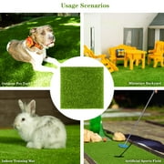 Sherry 6 Packs Artificial Grass Square Mat 12 x 12 Inch Fake Grass Turf Patch with Drainage Hole Synthetic Garden Grass Tiles Realistic Grass Rug for DIY Indoor Outdoor