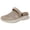 Beige, variant on Women's Closed Toe Half Slippers Orthopedic Sandals with Back Strap for Plantar Fasciitis Lightweight Comfortable Mesh Arch Support Wide Width Walking Backless Clogs Mules Black Size 7