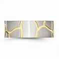 thumbnail image 3 of Stainless Steel Grooved Yellow IP-plated Mens 8mm Brushed Band Size: 10; for Adults and Teens; for Women and Men, 3 of 6