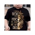 thumbnail image 1 of Camiseta de algodón con estampado de león y letra para niños - Suave, elástica manga corta con cuello de tripulación, 1 of 6