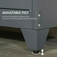 thumbnail image 3 of Spaco Industrial Storage Cabinet with Double Doors and Adjustable Shelves, Steel Garage Cabinet for Indoor as Living Room, Entryway, Gray, 3 of 8