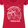 thumbnail image 4 of Inktastic Summer Vacation Mode Melbourne Beach Florida Women's V-Neck T-Shirt, 4 of 5