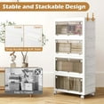 thumbnail image 5 of Costway 4-Tier Stackable Storage Bins 44-gal Collapsible Storage Boxes with Lid Organizer, 5 of 10