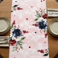 thumbnail image 5 of Table Runners 70 Inches Long Dress Scarves, Pink Valentine's Day Farmhouse Coffee/Dining/Kitchen Table Decor, Holiday Table Runner, Spring Floral Eucalyptus Leaves Gnomes 13x70 Inch, 5 of 9