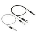 thumbnail image 1 of Unique Bargains 2.5mmx0.5m/1.64ft Coated Security Steel Cable Luggage Lock Wire Rope Double Loop Transparent,Black 2 Pack, 1 of 5