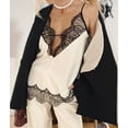 thumbnail image 5 of Lace Camis Tops for Women Spaghetti Strap Satin Silk V Neck Tank Top Y2K Going Out Shirt Tops White S, 5 of 8