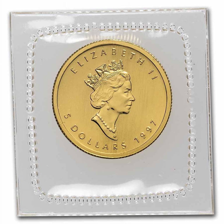 カナダ 1/10on 1997 Canada 1/10 oz Gold Maple Leaf BU - Walmart.com