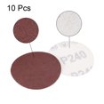 thumbnail image 3 of Discos de lijado de gancho y bucle de 2 pulgadas, papel de lija abrasivo de óxido de aluminio de 240-granos para lijadora orbital aleatoria 10 piezas, 3 of 5