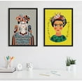thumbnail image 6 of Kate and Laurel Sylvie MCM Frida Kahlo Framed Canvas Wall Art by Rachel Lee of My Dream Wall, 18x24 Black, Colorful Midcentury Art Print for Wall, 6 of 6