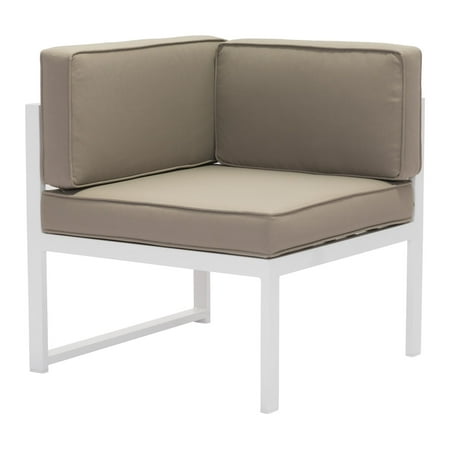 Modern Contemporary Urban Outdoor Patio Balcony Corner Lounge Chair Modern Contemporary Urban Outdoor Patio Balcony Corner Lounge Chair Brown Sunproof Fabric Powder Coated Aluminum
