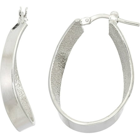 Giuliano Mameli Rhodium-Plated Sterling Silver Twisted Hoop Earrings