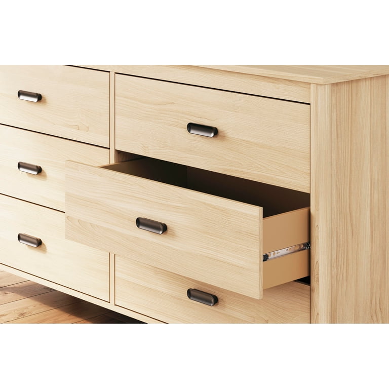 signature design by ashley cielden 6 drawer dresser in tan Cabinella Dresser