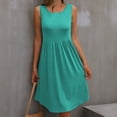 thumbnail image 2 of Summer Dresses for Womens 2026 Fashion Oversize Round Neck Loose Oversized Dress Solid Color Casual Sleeveless Midi Dress Gift for Women, 2 of 4