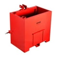 thumbnail image 3 of VEVOR Ballast Box, Corrosion-Proof 3-Point Category 1 Tractor Ballast of 800lbs Capacity for 2 In Hitch Receiver, Heavy-Duty Thickened Hard Steel 5ft³ Volume Loader Attachment with Sliding Door, Red, 3 of 9