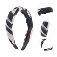 thumbnail image 3 of Unique Bargains 1 Pc Fashion Arrow Pattern Headbands for Women Navy Blue, 3 of 6