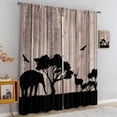 thumbnail image 4 of Eagle Elephant Moose Extra Large Blackout Curtains, Forest Plants Bushes Breathable Bathroom Window Treatments, Thermal Insulated Window Shades Apply to Living Room Bedroom Kitchen-W42xL63in, 4 of 6