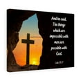 thumbnail image 5 of Scripture Walls  Possible With God Luke 18:27 Bible Verse Canvas Christian Wall Art Ready to Hang Unframed, 5 of 16