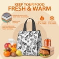 thumbnail image 5 of Pioneer Flower Floral Print Pattern Insulated Lunch Bag for Women & Adults,Large Portable Soft Cooler Lunch Bag,Thermal Food Storage Tote with Pearl Cotton,8.66L,8.75x5.75x9.5 Inch, 5 of 6