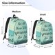 thumbnail image 2 of Fotbe Not All Those Who Wander Are Lost1 Mochila de Lona con Estampado, Mochila Duradera, Mochila Versátil de Alta Calidad, Mochila Compacta Vintage-Medium, 2 of 5