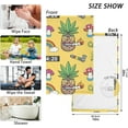 thumbnail image 3 of SKYSONIC Hand Towels Funny Pineapple Mushroom Patterned 2 PCS, Cotton Bath Towel for Drying Face Hands Body ,Absorbent Lightweight Towels for Bathroom Ktichen Travel Gym, 16"x28", 3 of 7
