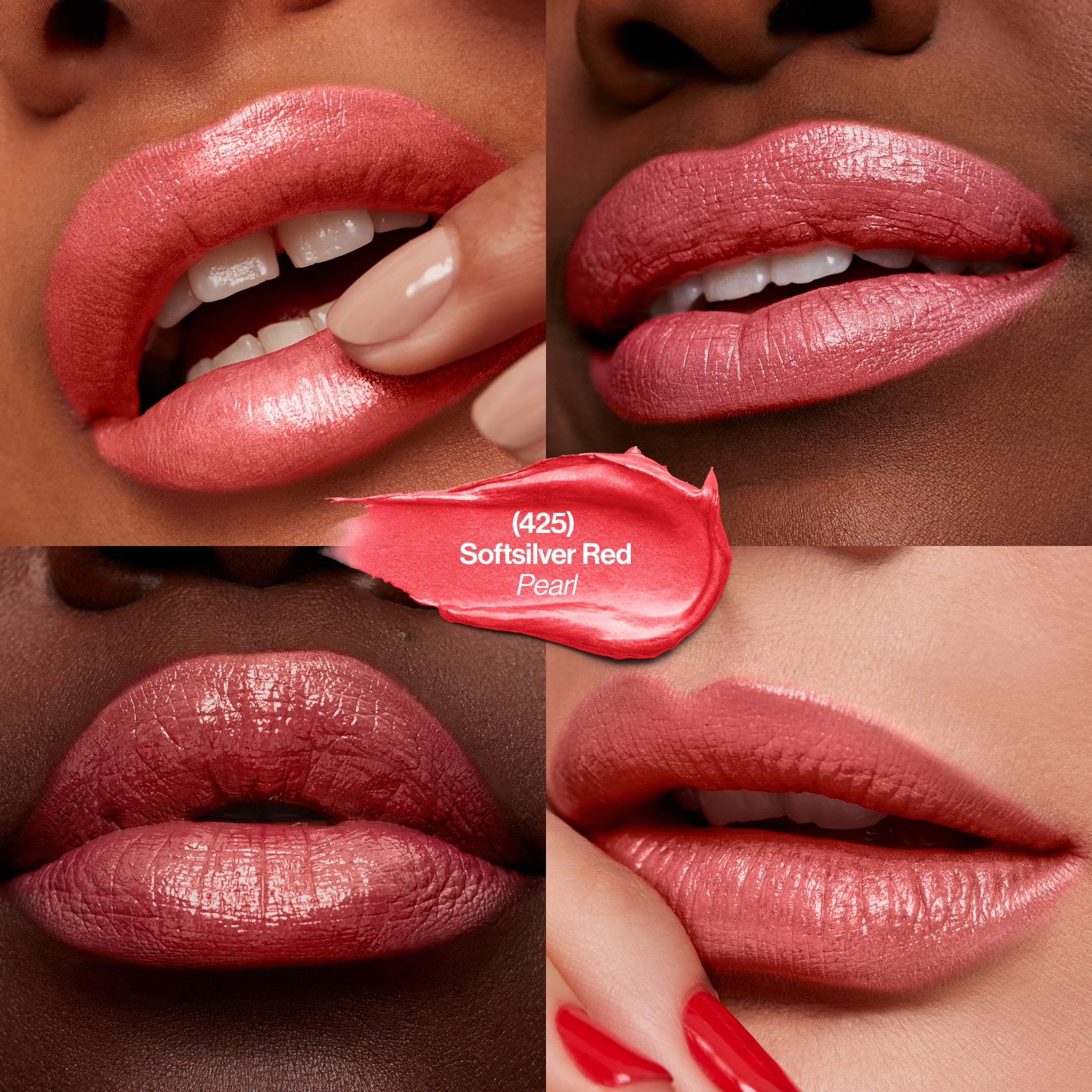 Revlon Super Lustrous Pearl Lipstick, Creamy Formula, 425 Softsilver Red, 0.15 oz
