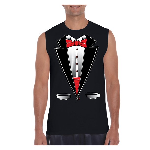 MmF - Men's Graphic T-Shirt Sleeveless, up to Men Size 3XL - Tuxedo ...