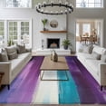 thumbnail image 4 of Purple Turquoise Large Area Rugs for Bedroom Living Room, Soft Non Slip Carpet Bedside Rug, Modern Abstract Oil Painting Art Geometric Rectangle Floor Cover Kitchen Accent Rug 6'x9' for Office, 4 of 9