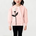 thumbnail image 1 of Cowsor Girls Floral Cardigan Sweaters Button Down Sweater Jacket Knitted Warm Winter Coats for Little Kids, 1 of 7
