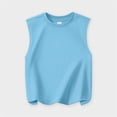 thumbnail image 4 of NAISIBABY Boys Cotton Tank Tops, Sleeveless Summer Casual Breathable Kids Athletic Muscle Shirt Blue 3T, 4 of 6