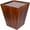 Chestnut Brown, variant on Favors Handicraft 18" Square Wooden Cone Shaped Accent Side Table in Chestnut